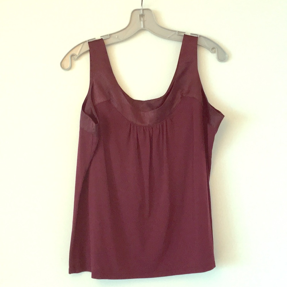 Talbots satin trimmed sleeveless top